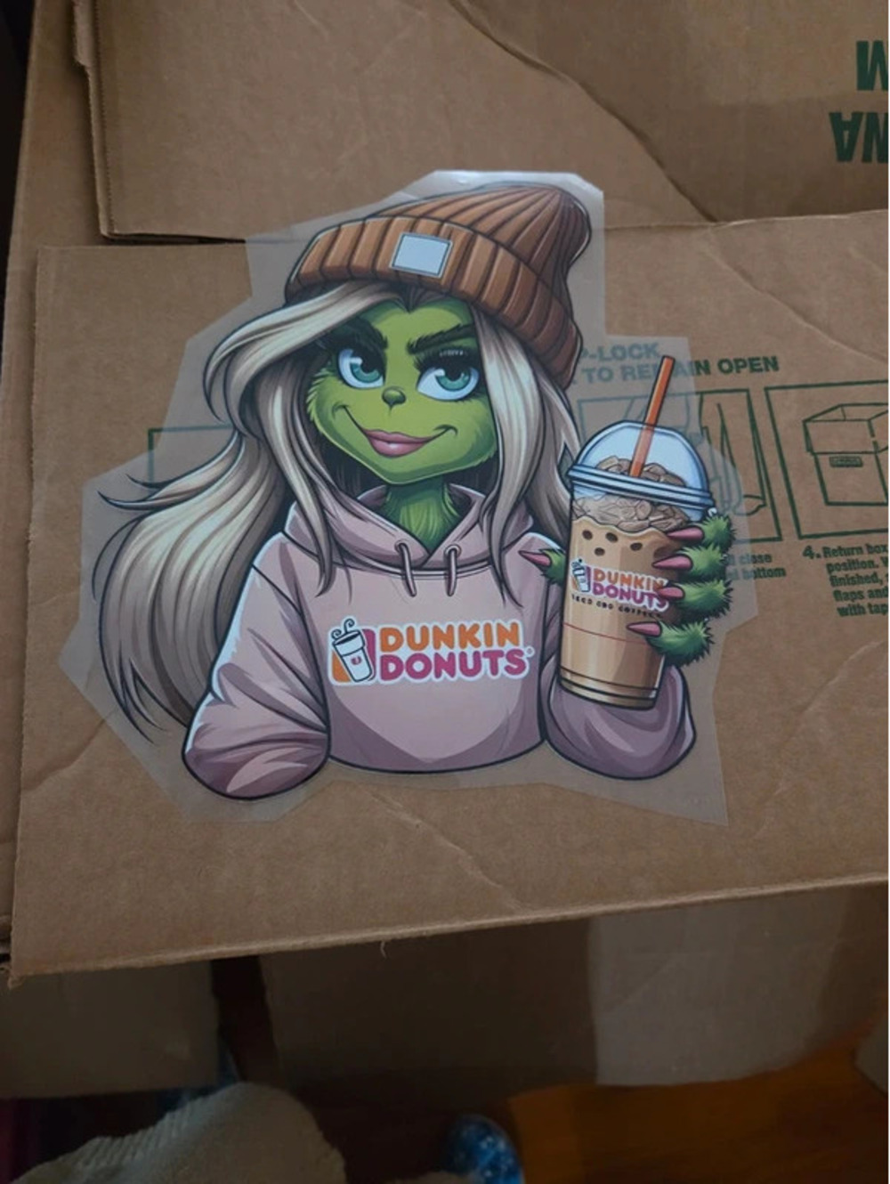 grinch girl iron patch